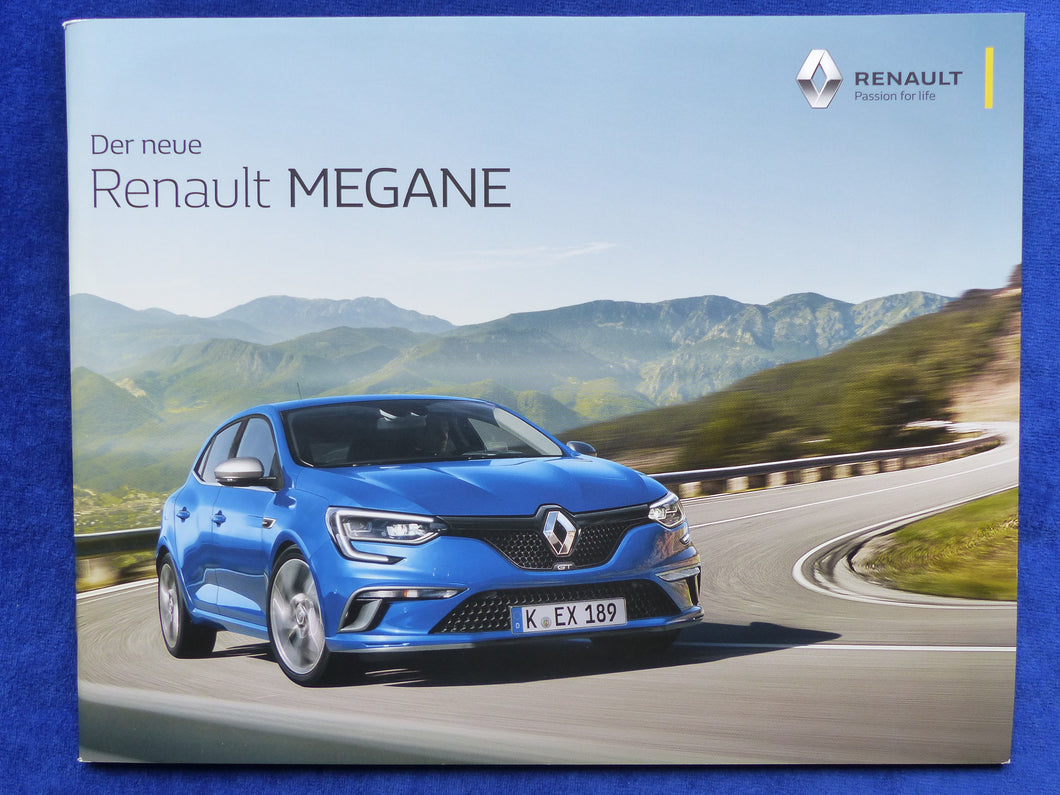 Renault Megane GT Bose Edition - Prospekt Brochure 01.2017