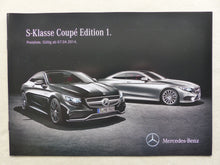 Lade das Bild in den Galerie-Viewer, Mercedes-Benz S-Klasse Coupe Edition 1 - Prospekt Preisliste Brochure 04.2014
