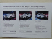 Lade das Bild in den Galerie-Viewer, Mercedes-Benz SCORE! Sondermodelle A-Klasse GLA - Prospekt Brochure 01.2016
