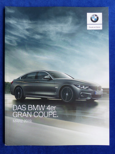 BMW 4er Gran Coupe 440i Typ F36 MJ 2019 - Prospekt Preisliste Brochure 03.2019 - car-brochure