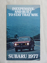 Lade das Bild in den Galerie-Viewer, Subaru 1977 GF Hardtop DL Sedan Coupe Station Wagon - US-Prospekt Brochure 1976

