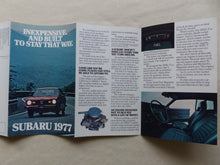 Lade das Bild in den Galerie-Viewer, Subaru 1977 GF Hardtop DL Sedan Coupe Station Wagon - US-Prospekt Brochure 1976
