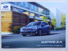 Lade das Bild in den Galerie-Viewer, Subaru Impreza MJ 2021 - Prospekt Brochure + Preisliste 01.2021
