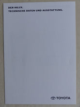 Lade das Bild in den Galerie-Viewer, Toyota Hilux - Prospekt Brochure + Technische Daten 02.1995
