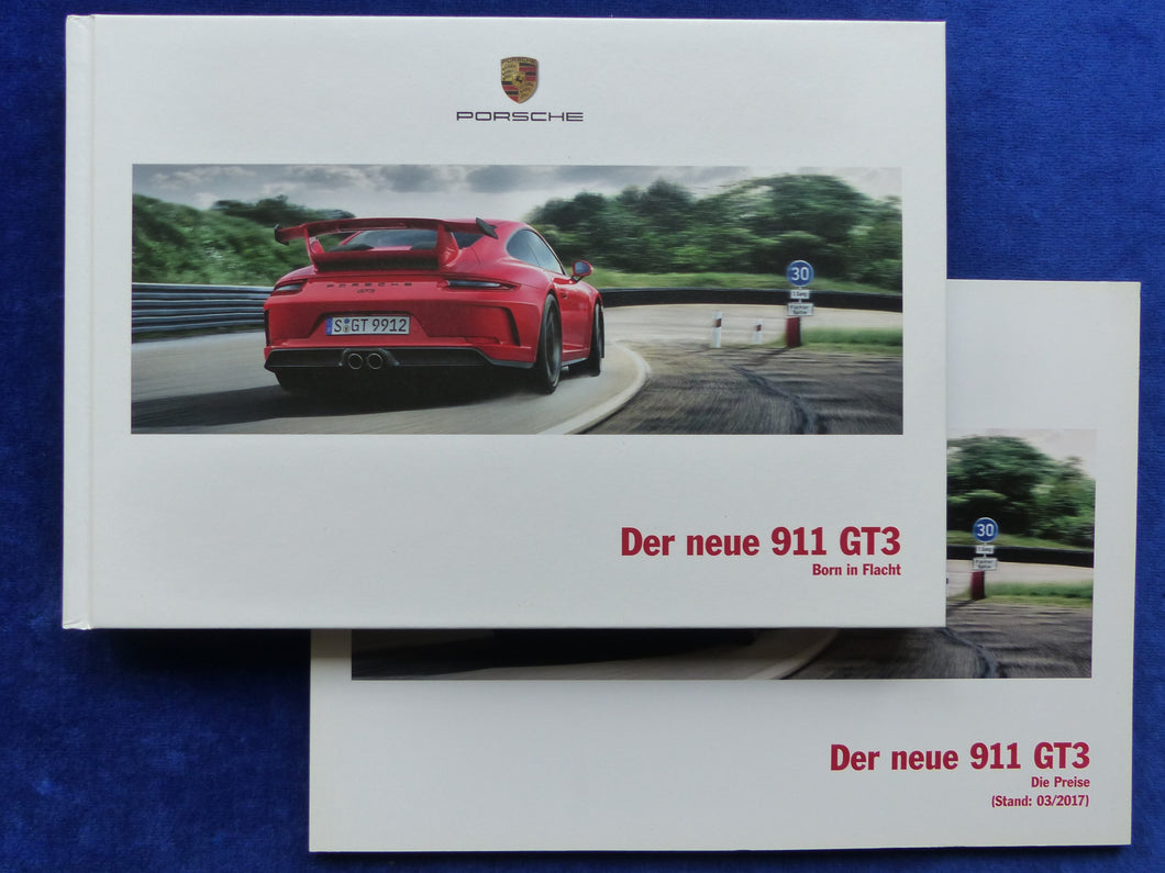 Porsche 911 GT3 Typ 991.2 MJ 2018 - Hardcover Prospekt + Preisliste 03.2017