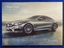 Lade das Bild in den Galerie-Viewer, Mercedes S-Klasse Coupe S63 AMG - Preisliste MJ 2015 - Prospekt Brochure 04.2014
