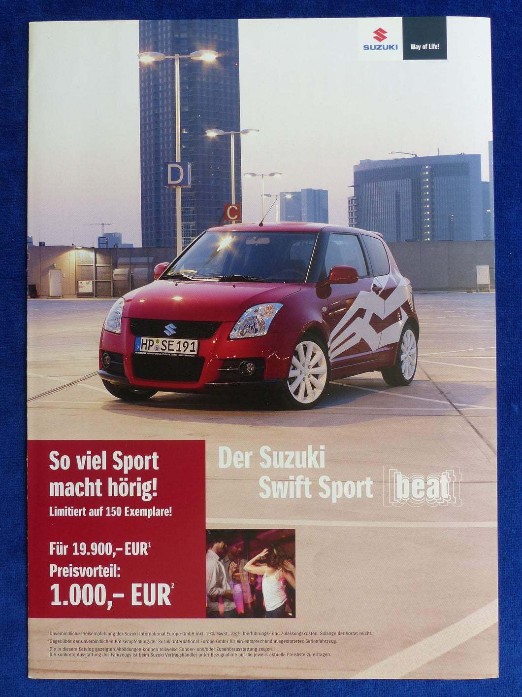 Suzuki Swift Sport beat Sondermodell MJ 2008 - Prospekt Brochure 08.2007