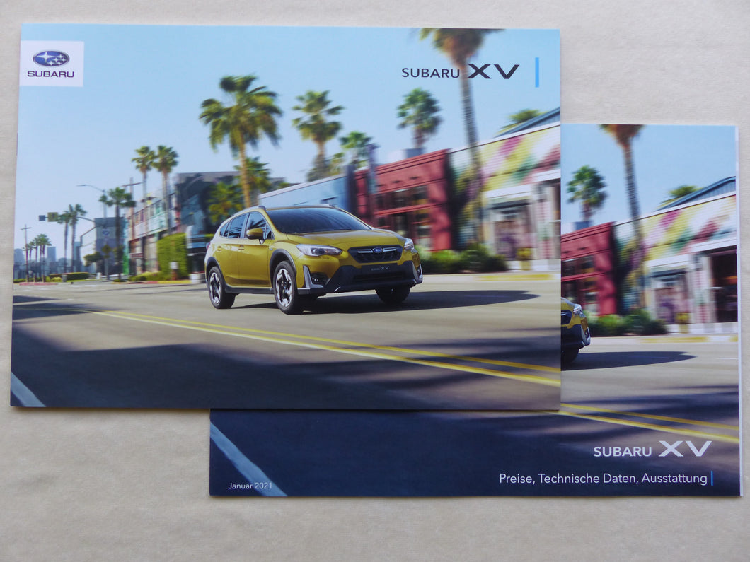 Subaru XV Platinum MJ 2021 - Prospekt Brochure + Preisliste 01.2021