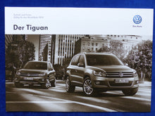 Lade das Bild in den Galerie-Viewer, VW Tiguan - Preisliste MJ 2015 - Prospekt Brochure 07.2014
