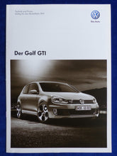 Lade das Bild in den Galerie-Viewer, VW Golf GTI - Preisliste MJ 2011 - Prospekt Brochure 12.2010
