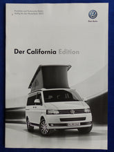 Lade das Bild in den Galerie-Viewer, VW Bus T5 California Edition - Preisliste MJ 2015 - Prospekt Brochure 10.2014
