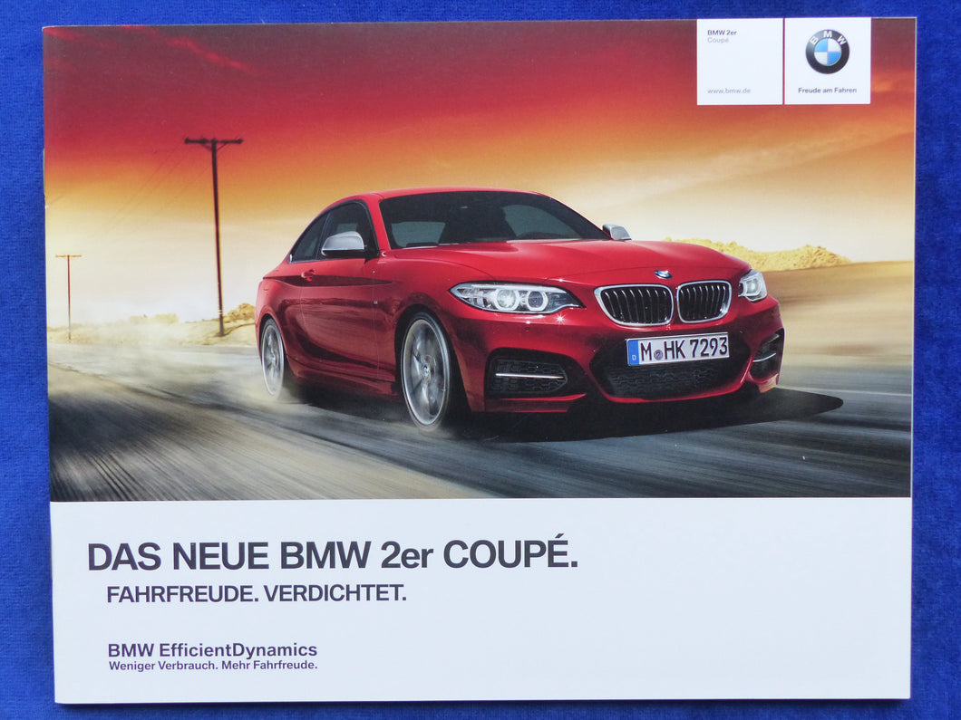 BMW 2er Coupe M235i Typ F22 MJ 2014 - Preview Prospekt Brochure 02.2013