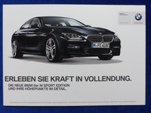 Lade das Bild in den Galerie-Viewer, BMW 6er M Sport Edition MJ 2014 - Prospekt Brochure 06.2013
