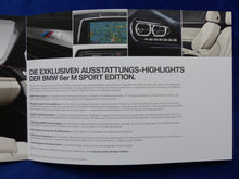 Lade das Bild in den Galerie-Viewer, BMW 6er M Sport Edition MJ 2014 - Prospekt Brochure 06.2013
