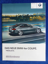 Lade das Bild in den Galerie-Viewer, BMW 4er Coupe 435i Typ F32 MJ 2014 - Prospekt Brochure + Preisliste 07.2013
