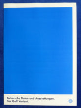 Lade das Bild in den Galerie-Viewer, VW Golf Variant VR6 - Daten &amp; Ausstattungen MJ 1996 - Prospekt Brochure 01.1996
