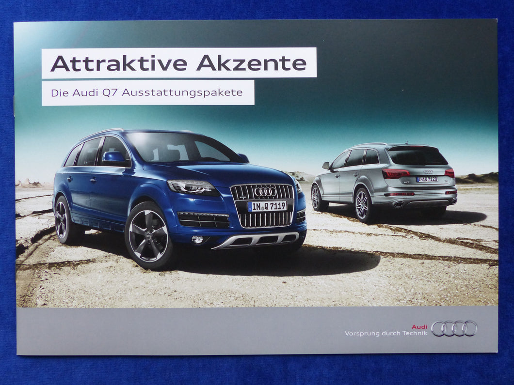 Audi Q7 Ausstattungspakete MJ 2014 - Prospekt Brochure 09.2013