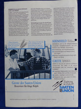 Lade das Bild in den Galerie-Viewer, Saaten Union Wintergerste Krimhild Grete - Prospekt Brochure 06.1993
