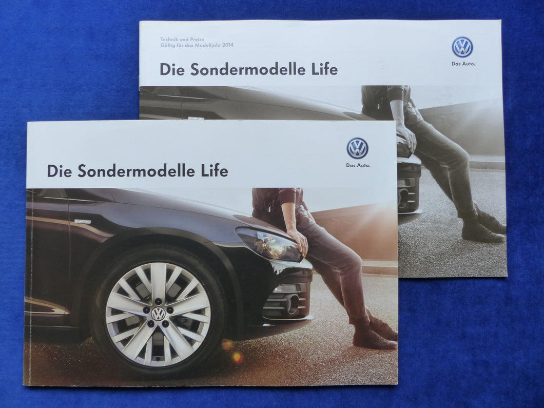 VW Life Sondermodelle Golf Polo Multivan MJ 2014 - Prospekt + Preisliste 06.2013 - car-brochure