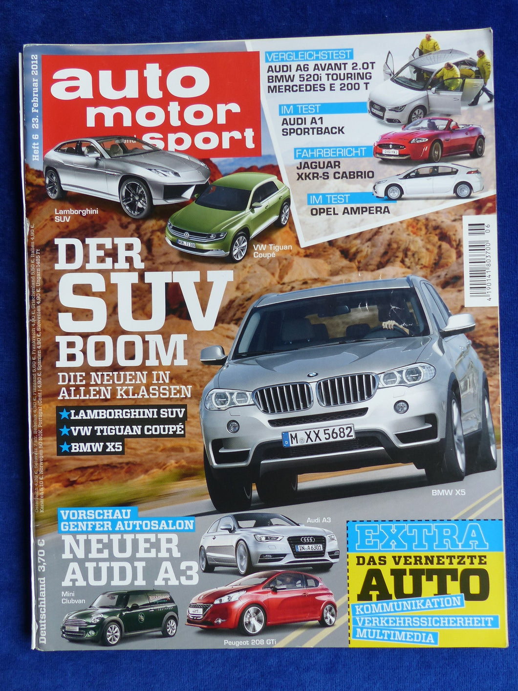 Auto Motor Sport Heft 6/2012 - BMW 335i Mercedes C 350 VW Passat Ford Kia Tesla