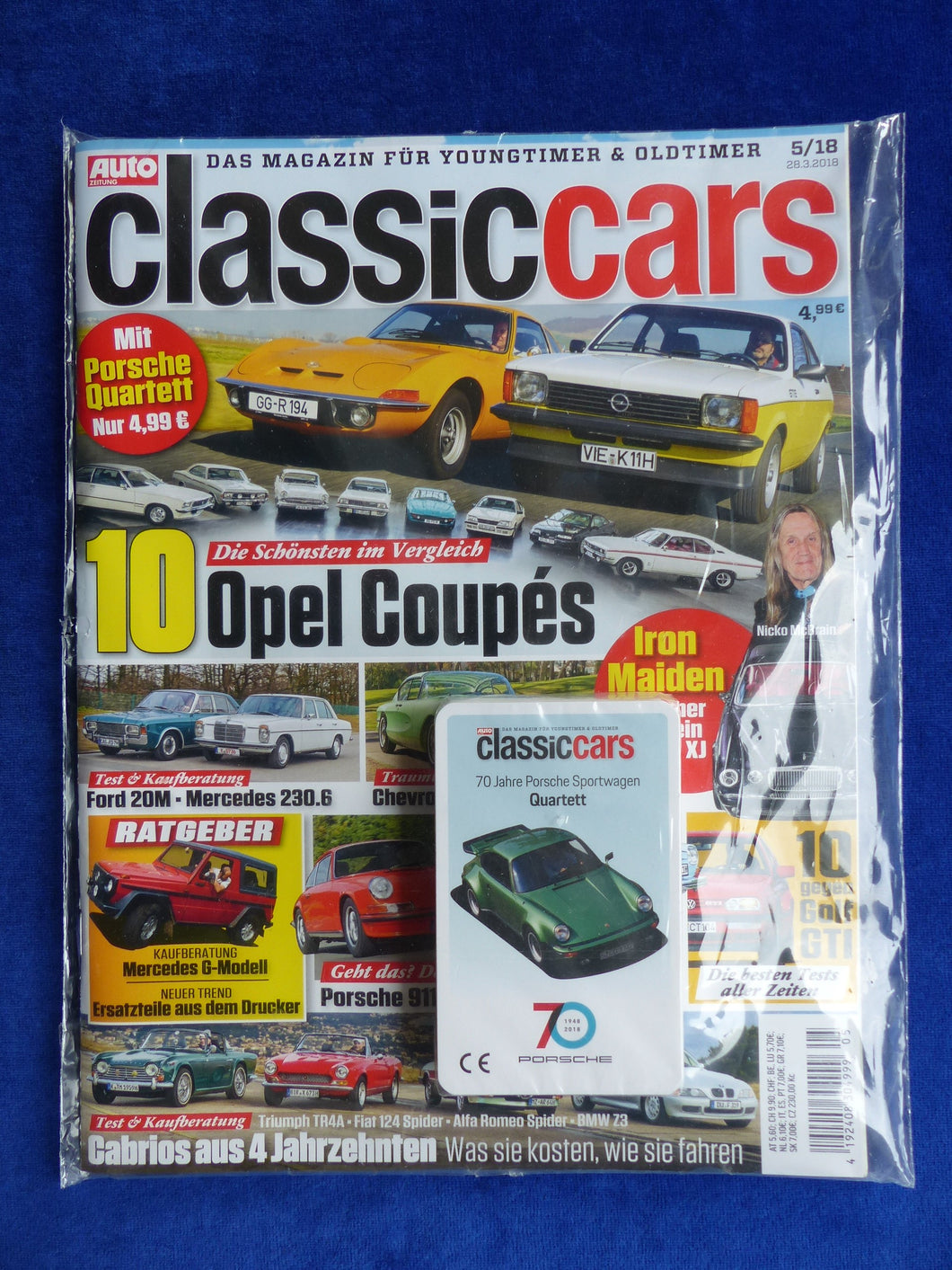 Classic Cars Heft 5/2018 + Porsche Quarett - car-brochure