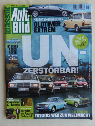 Auto Bild Klassik Heft 1/2020 - Mercedes 190 VW Golf Volvo Audi Toyota Jeep - car-brochure