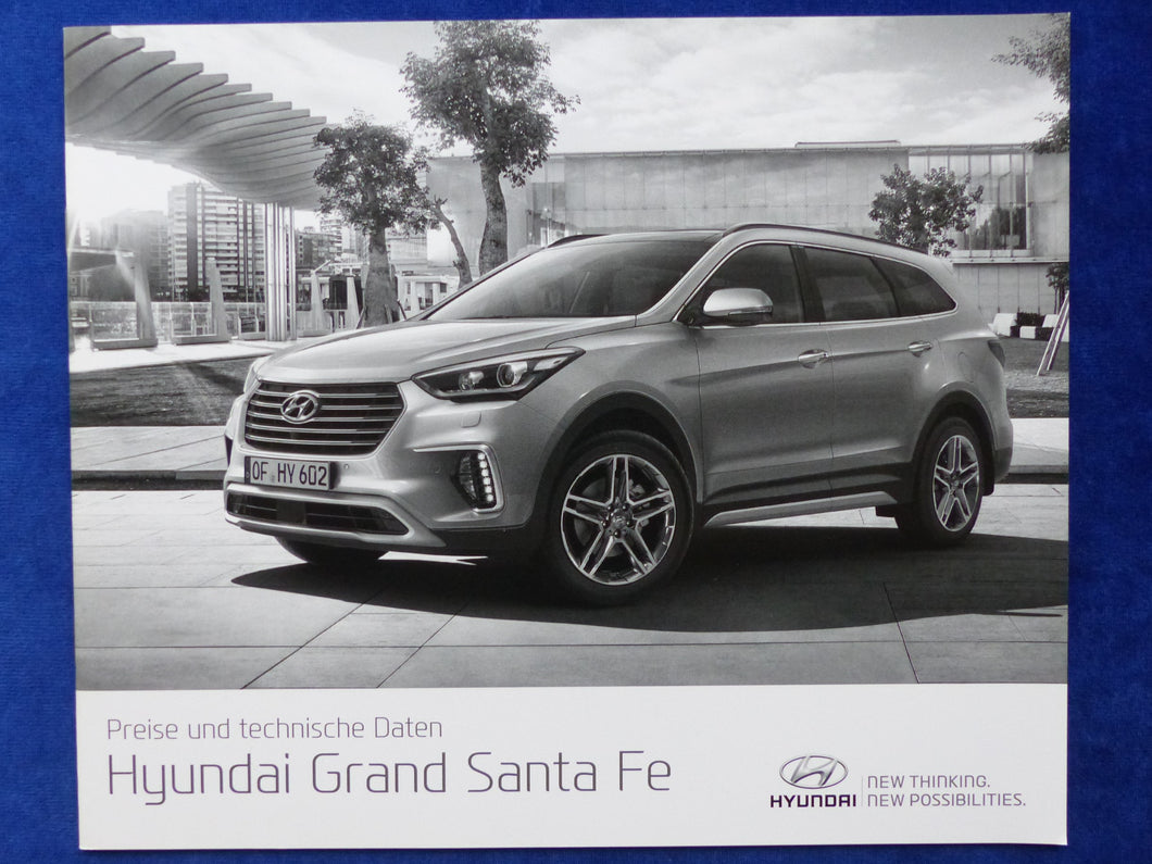 Hyundai Grand Santa Fe - Preisliste MJ 2017 - Prospekt Brochure 05.2016