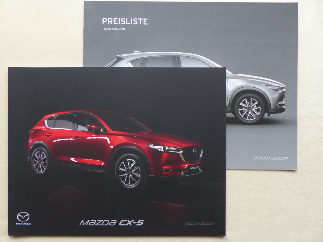 Mazda CX-5 MJ 2019 - Prospekt Brochure + Preisliste 07.2018