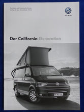 Lade das Bild in den Galerie-Viewer, VW Bus T5 California Generation MJ 2015 - Prospekt Brochure + Preisliste 10.2014
