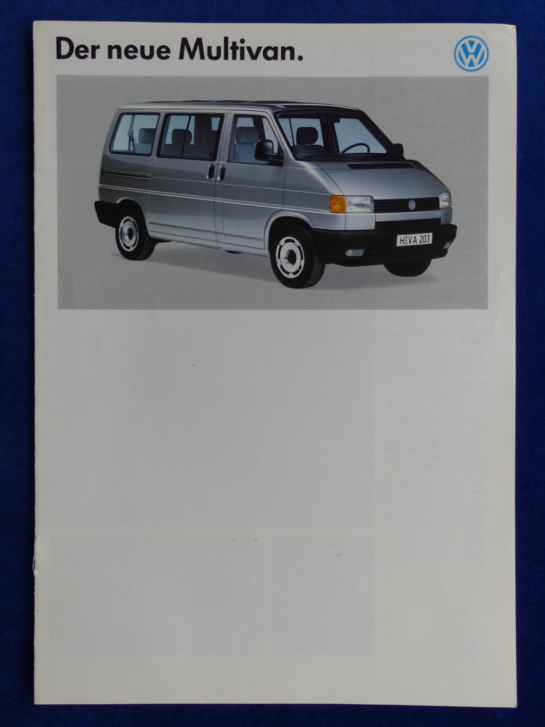VW Bus T4 Multivan MJ 1992 - Prospekt Brochure 11.1991