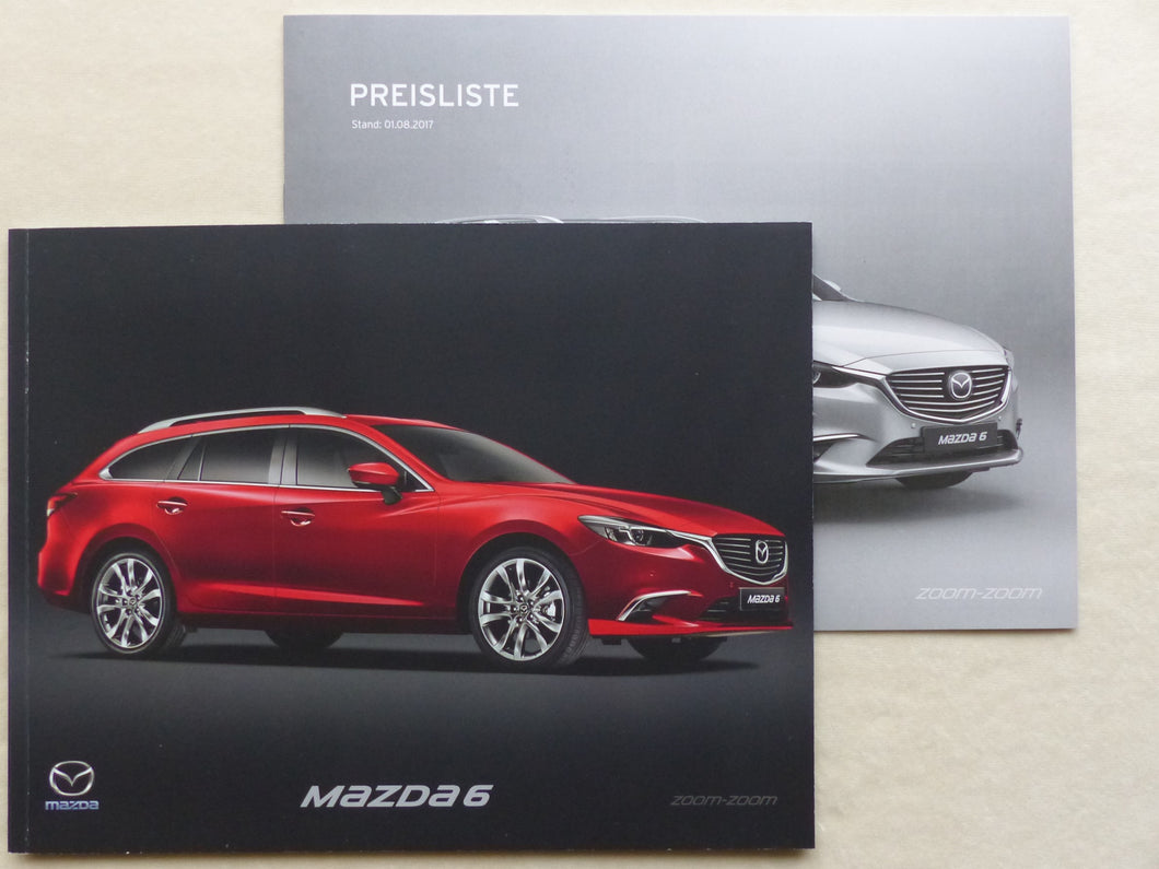 Mazda 6 Limousine Kombi MJ 2018 - Prospekt Brochure + Preisliste 08.2017