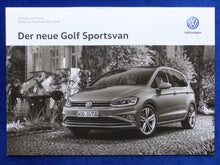 Lade das Bild in den Galerie-Viewer, VW Golf Sportsvan MJ 2018 - Prospekt Brochure + Preisliste 10.2017
