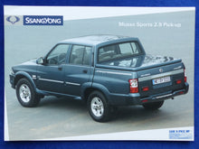 Lade das Bild in den Galerie-Viewer, SsangYong Musso Sports 2.9 Pick-up - Prospekt Brochure 2001
