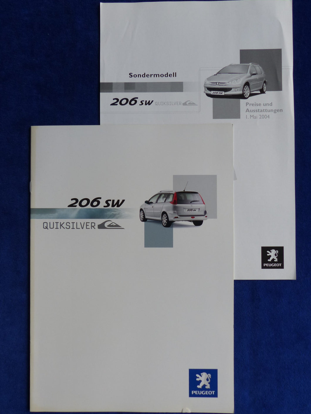 Peugeot 206 SW Quiksilver Limited 1 of 1000 - Prospekt + Preisliste 05.2004