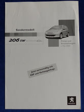 Lade das Bild in den Galerie-Viewer, Peugeot 206 SW Quiksilver Limited 1 of 1000 - Prospekt + Preisliste 05.2004
