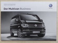 Lade das Bild in den Galerie-Viewer, VW Bus T6 Multivan Business MJ 2016 - Prospekt Brochure + Preisliste 11.2015
