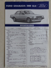 Lade das Bild in den Galerie-Viewer, Ford 1983 Granada 2000 GLE Specifications - US-Prospekt Brochure 11.1982
