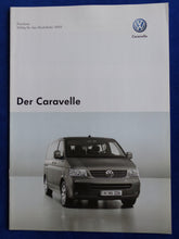 Lade das Bild in den Galerie-Viewer, VW Bus T5 Caravelle - Preisliste MJ 2005 - Prospekt Brochure 11.2004
