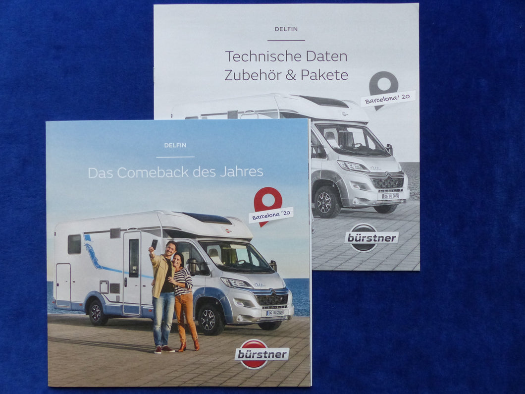 Bürstner Delfin Wohnmobil Renault - Prospekt Brochure + Preisliste 02.2020