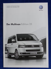 Lade das Bild in den Galerie-Viewer, VW Bus T5 Multivan Edition 25 MJ 2013 - Prospekt Brochure + Preisliste 06.2012
