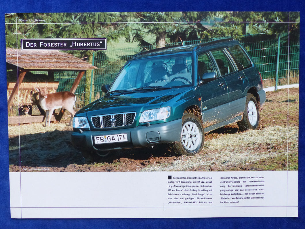 Subaru Forester Hubertus Sondermodell - Prospekt Brochure 03.2000