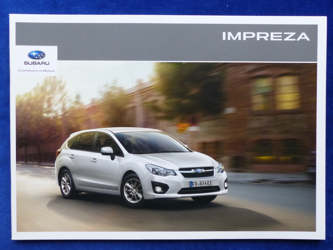 Subaru Impreza MJ 2013 - Prospekt Brochure 03.2013