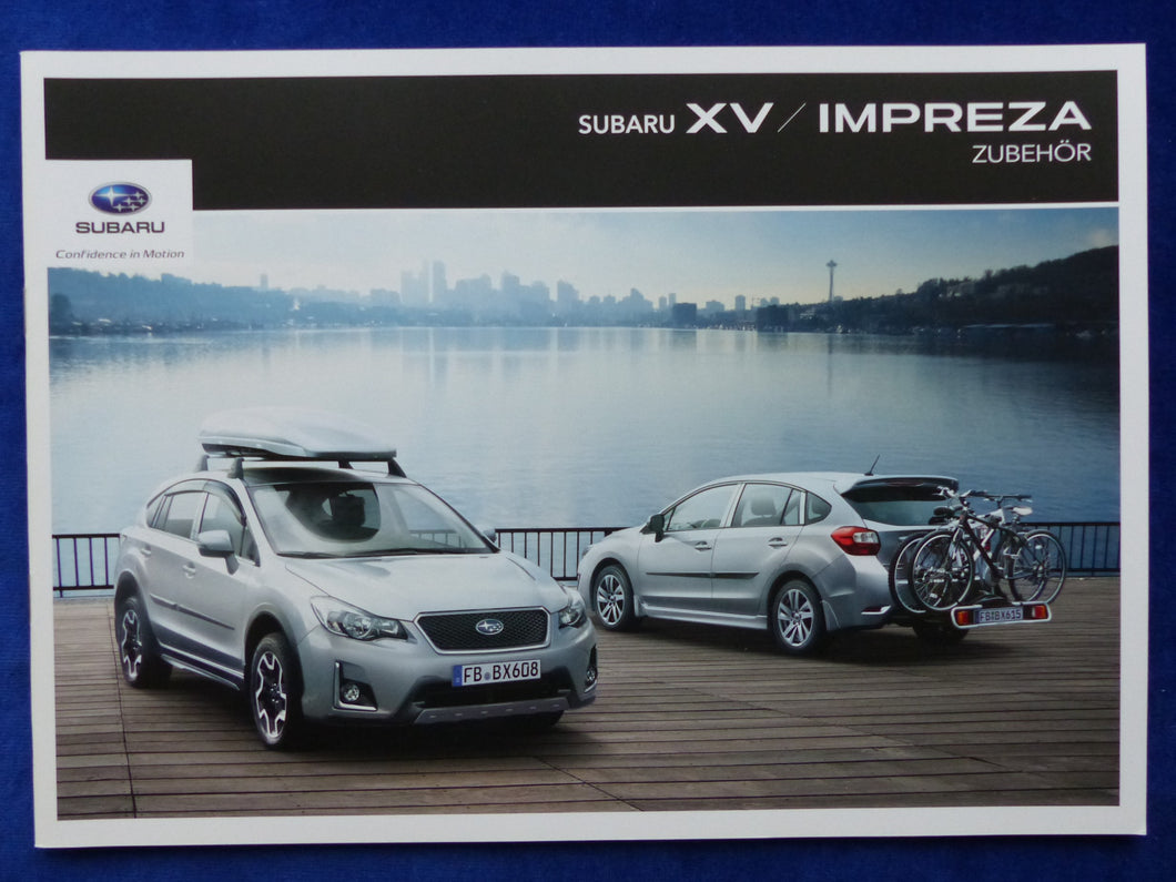 Subaru XV & Impreza - Zubehör MJ 2016 - Prospekt Preisliste Brochure 12.2015