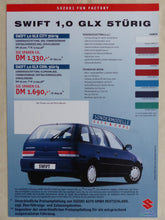 Lade das Bild in den Galerie-Viewer, Suzuki Swift 1,0 GLS GLX Sondermodelle City &amp; Cool - Prospekt Brochure 04.2000
