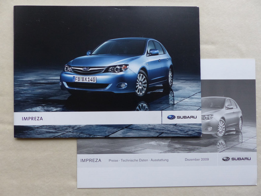 Subaru Impreza MJ 2010 - Prospekt Brochure + Preisliste 12.2009