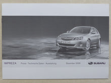 Lade das Bild in den Galerie-Viewer, Subaru Impreza MJ 2010 - Prospekt Brochure + Preisliste 12.2009
