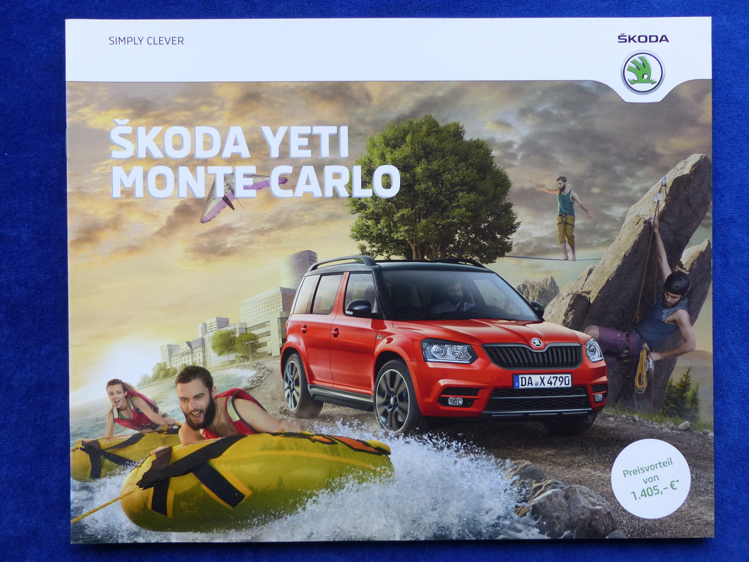 Skoda Yeti Monte Carlo MJ 2015 - Prospekt Preisliste Brochure 12.2014