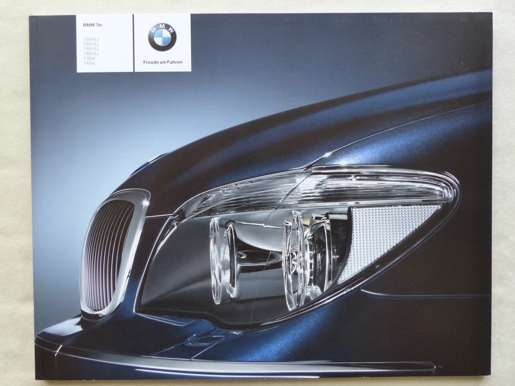BMW 7er 730i 740i 745d 760i V12 Typ E65 MJ 2005 - Prospekt Brochure 01.2005