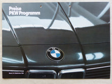 Lade das Bild in den Galerie-Viewer, BMW Programm 3er 5er 6er 7er - Preisliste MJ 1985 - Prospekt Brochure 09.1984

