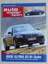 Lade das Bild in den Galerie-Viewer, Alpina D5 Biturbo BMW 535d - Test - Sonderdruck Auto Motor Sport 8/2012
